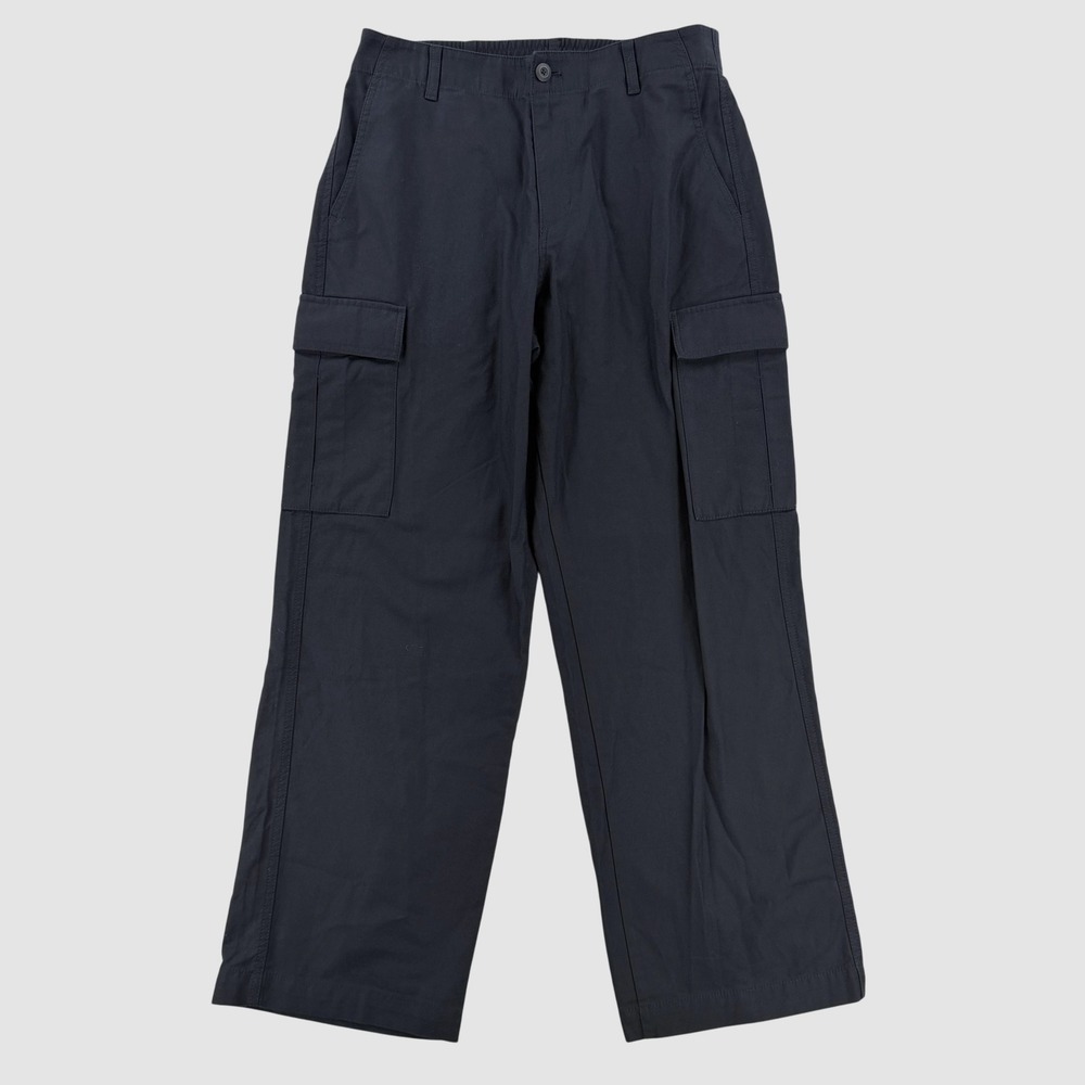 Uniqlo Cargo Pants Mens Medium Blue Regular Fit Baggy Elastic Wide Leg Y2K